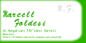 marcell foldesi business card